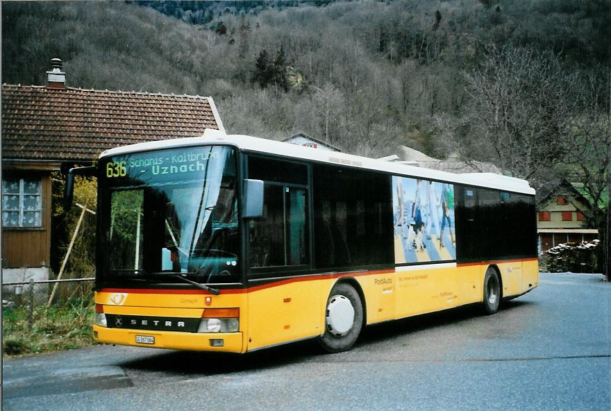 (104'824) - PostAuto Ostschweiz - SG 267'064 - Setra (ex P 25'749) am 1. Mrz 2008 beim Bahnhof Ziegelbrcke