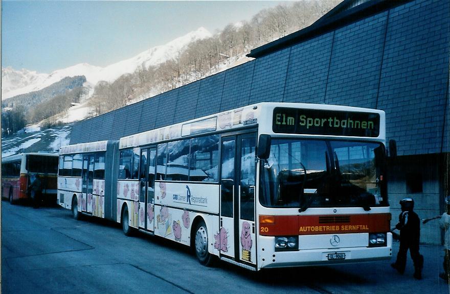 (104'918) - AS Engi - Nr. 20/GL 9040 - Mercedes (ex AAGL Liestal Nr. 94) am 9. Mrz 2008 in Elm, Sportbahnen