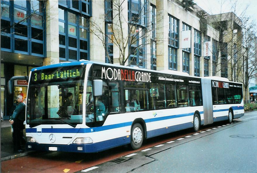 (105'330) - ZVB Zug - Nr. 15/ZG 3365 - Mercedes am 17. Mrz 2008 in Zug, Metalli