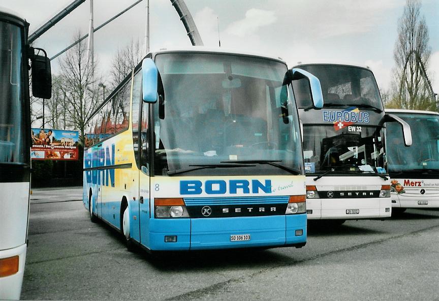 (106'535) - Aus der Schweiz: Born, Olten - Nr. 8/SO 106'103 - Setra am 16. April 2008 in Rust, Europapark