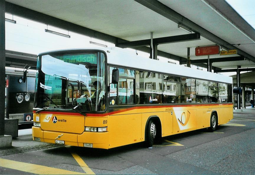 (106'635) - Voegtlin-Meyer, Brugg - Nr. 89/AG 16'822 - Volvo/Hess am 18. April 2008 beim Bahnhof Brugg