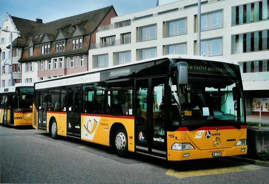 (106'636) - Voegtlin-Meyer, Brugg - Nr. 99/AG 15'700 - Mercedes am 18. April 2008 beim Bahnhof Brugg