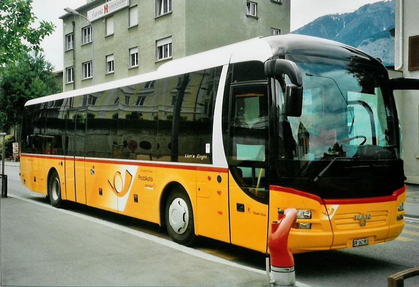 (107'422) - PostAuto Graubnden - GR 162'983 - MAN am 24. Mai 2008 in Chur, Postautostation (prov. Haltestelle)