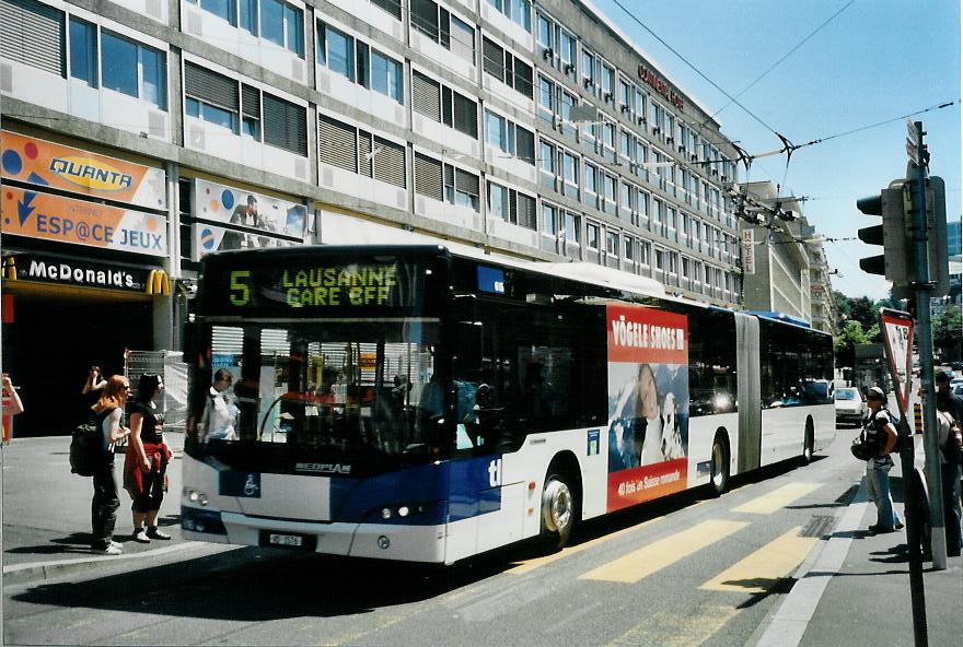 (108'116) - TL Lausanne - Nr. 616/VD 1576 - Neoplan am 21. Juni 2008 beim Bahnhof Lausanne