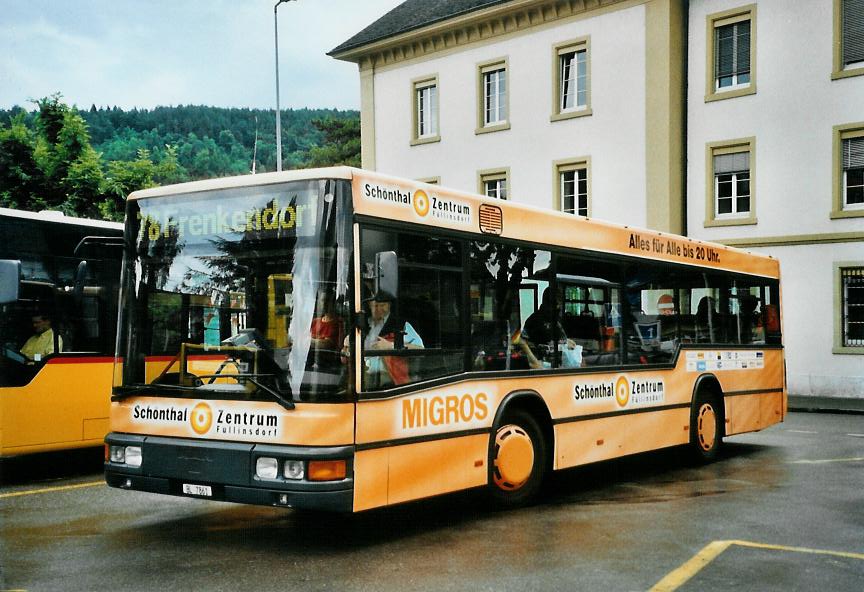 (108'813) - AAGL Liestal - Nr. 56/BL 7861 - MAN/MAN-Lauber am 7. Juli 2008 beim Bahnhof Liestal