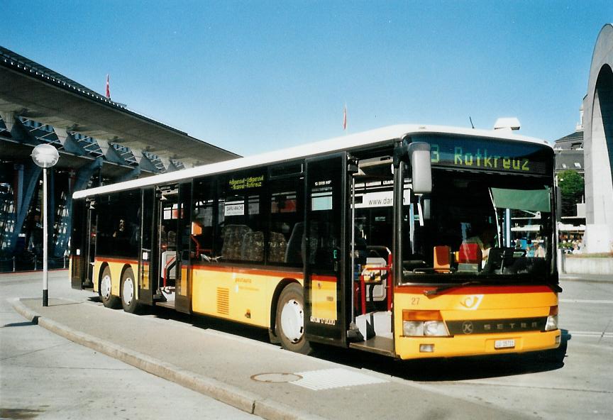 (109'217) - Bucheli, Kriens - Nr. 27/LU 15'711 - Setra am 16. Juli 2008 beim Bahnhof Luzern