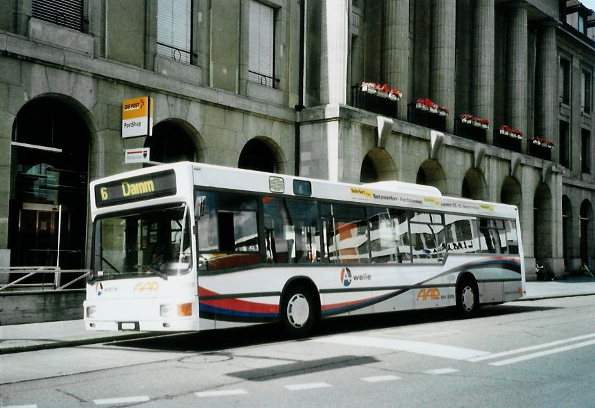 (109'611) - AAR bus+bahn, Aarau - Nr. 145/AG 26'045 - MAN am 20. Juli 2008 beim Bahnhof Aarau