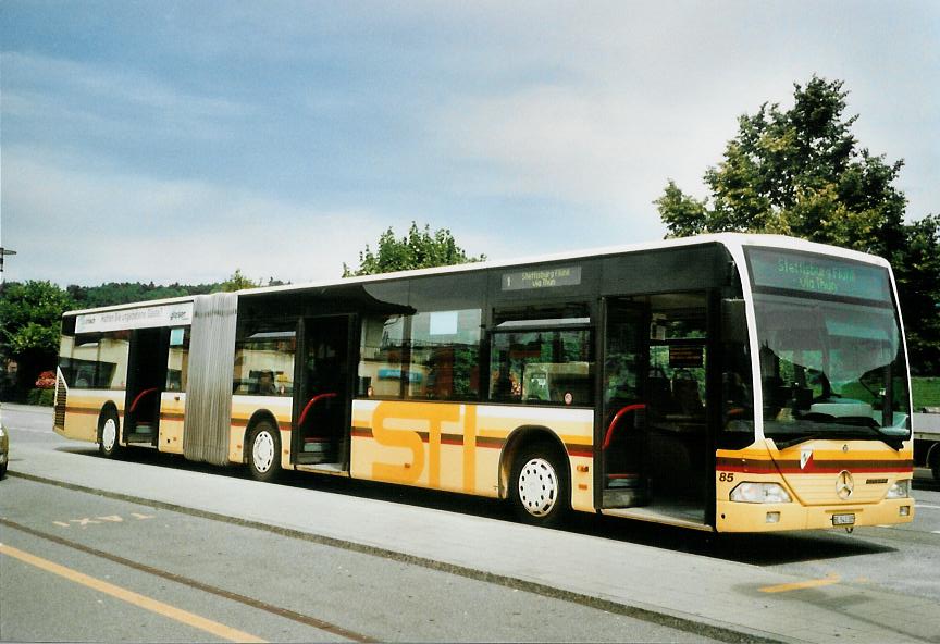 (110'104) - STI Thun - Nr. 85/BE 543'385 - Mercedes am 4. August 2008 beim Bahnhof Spiez