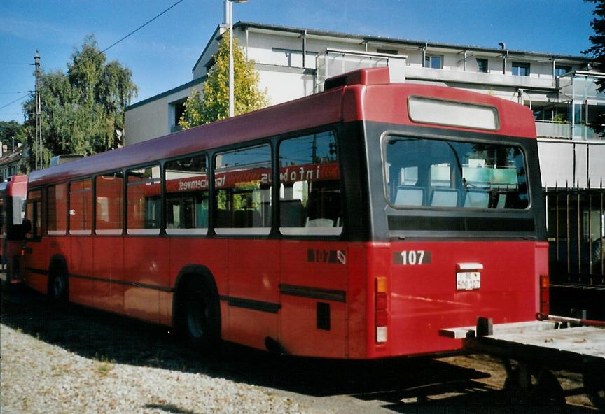 (110'517) - Bernmobil, Bern - Nr. 107/BE 500'107 - Volvo/R&J am 24. August 2008 in Bern, Burgernziel