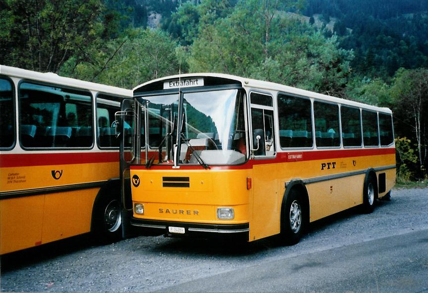 (111'116) - Zimmermann, Niederwangen -  P 24'289  - Saurer/Tscher (ex P 24'289) am 27. September 2008 in Kiental, Tschingelsee