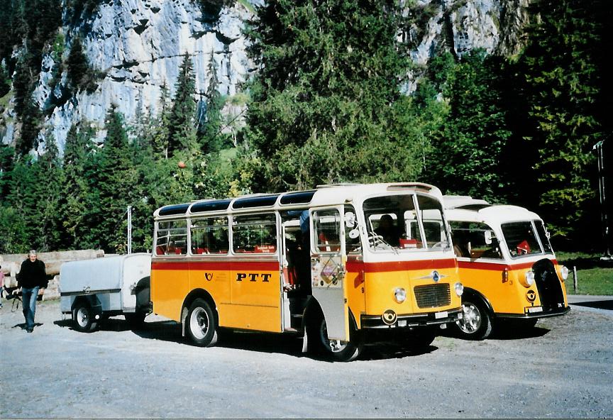 (111'119) - Schmid, Thrishaus - Nr. 9/BE 26'105 - Saurer/R&J (ex Geiger, Adelboden Nr. 9) am 27. September 2008 in Kiental, Tschingel