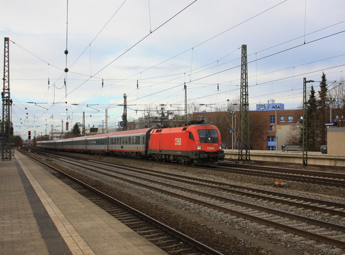 1116 113-1 durchfhrt am 3. Januar 2014 Mnchen-Heimeranplatz.