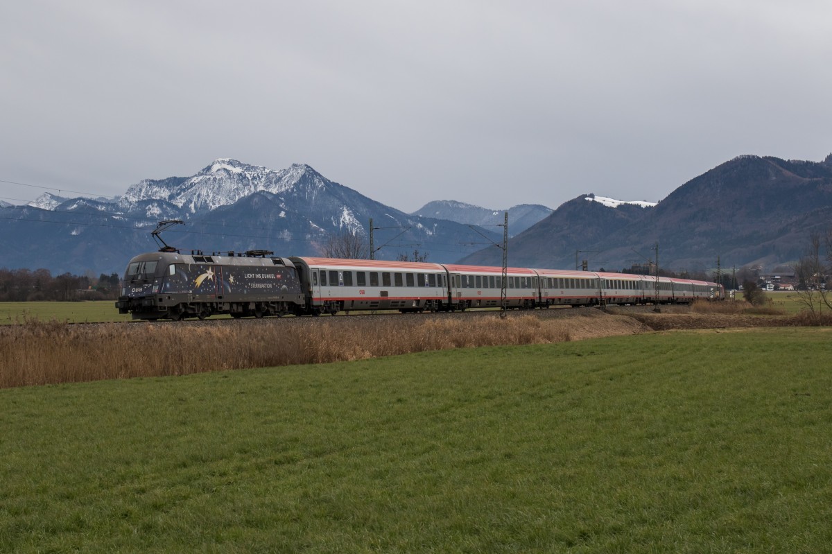 1116 126-4  Licht ins Dunkel  am 5. Januar 2016 bei Bernau am Chiemsee.