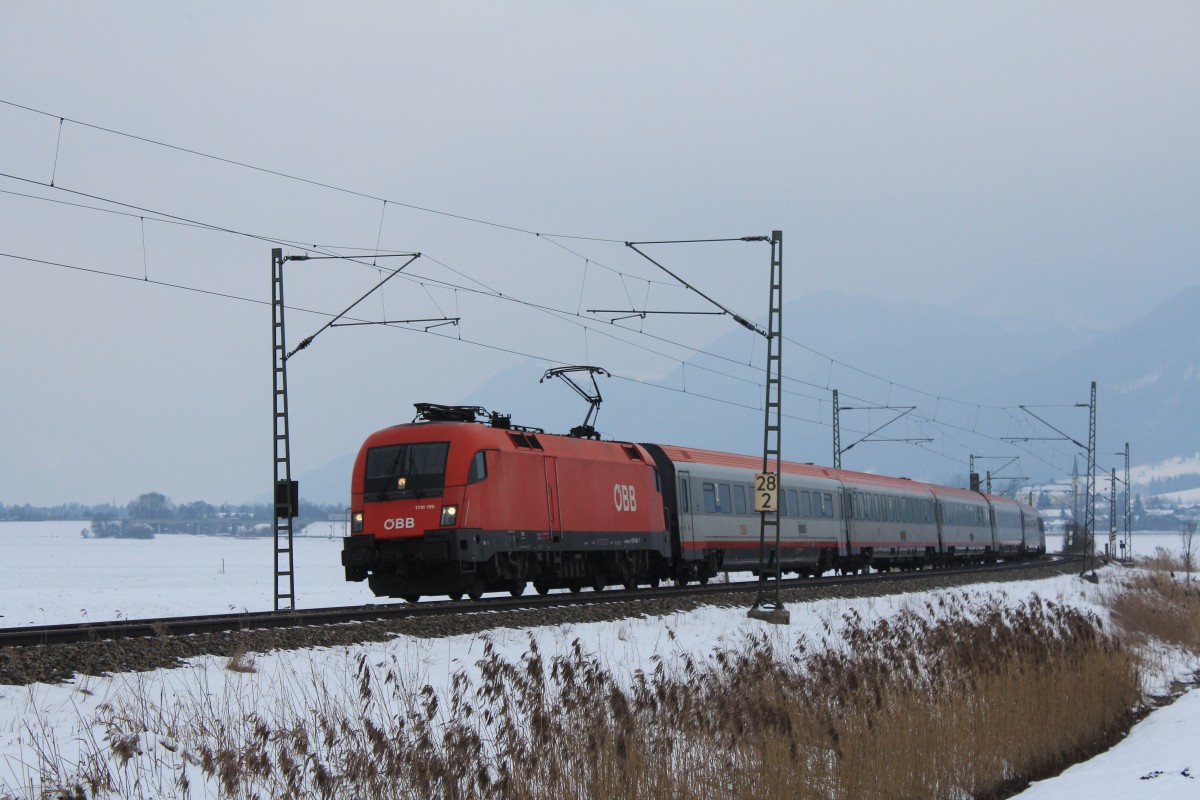 1116 196-7 am 12. Februar 2013 aus Salzburg kommend bei Weisham.