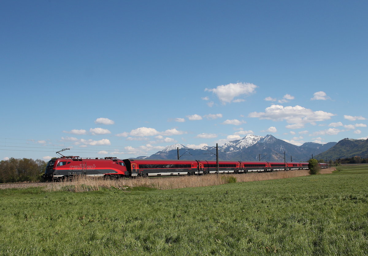 1116 206-4 aus Salzburg kommend am 29. April 2014 bei Bernau am Chiemsee.