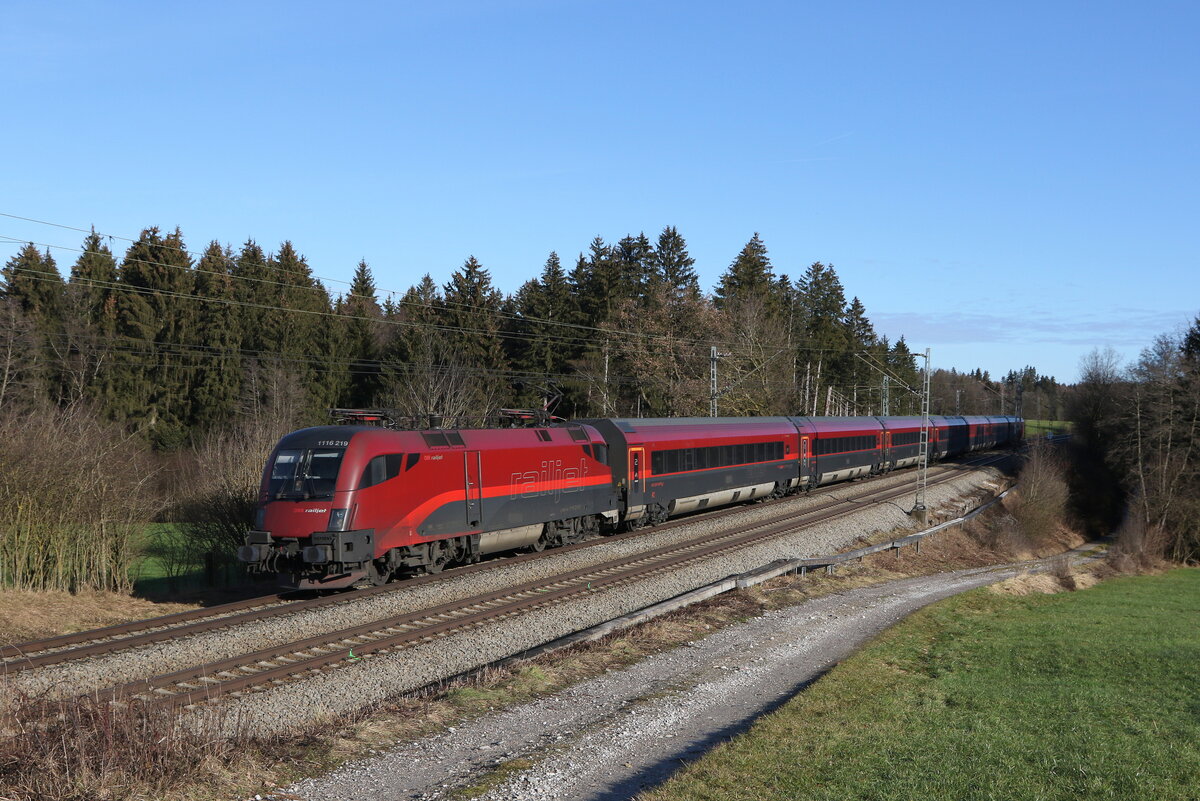 1116 219 am 30. Dezember 2022 bei Grabensttt im Chiemgau.