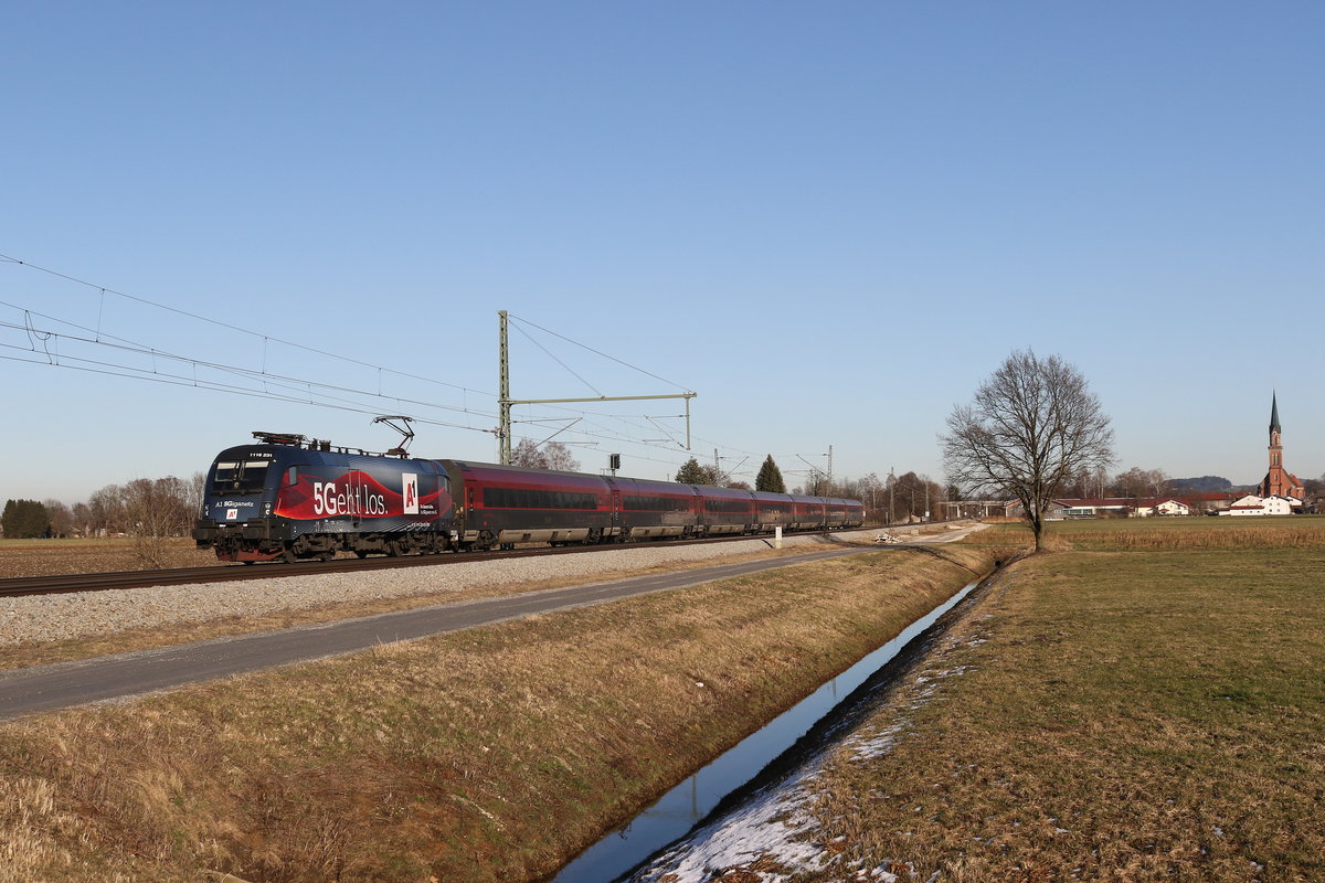 1116 231  5Geht los  am 7. Februar 2020 aus Salzburg kommend bei bersee am Chiemsee.