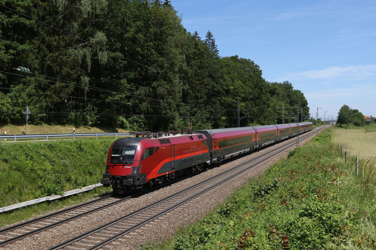 1116 248 aus Salzburg kommend am 18. Juni 2024 bei Hufschlag.