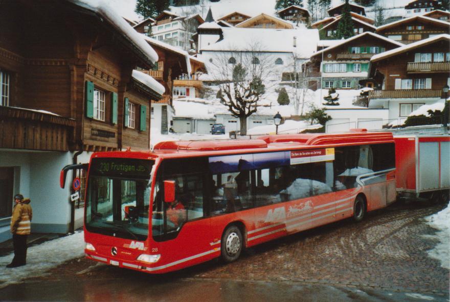 (112'922) - AFA Adelboden - Nr. 28/BE 43'089 - Mercedes am 14. Dezember 2008 beim Autobahnhof Adelboden