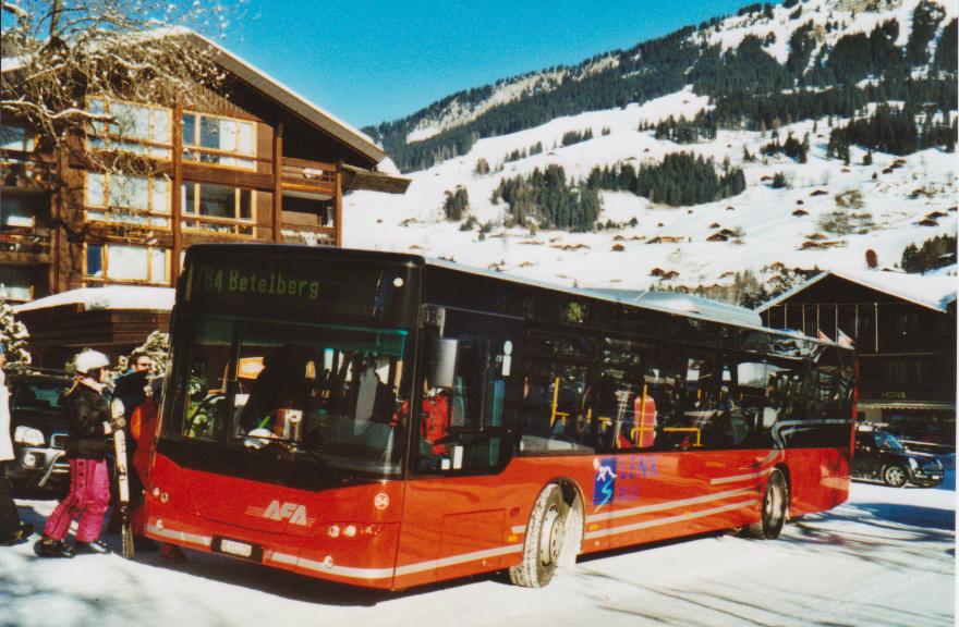 (113'512) - AFA Adelboden - Nr. 54/BE 611'056 - Neoplan (ex VBZ Zrich Nr. 243) am 2. Januar 2009 in Lenk, Gemeindehaus