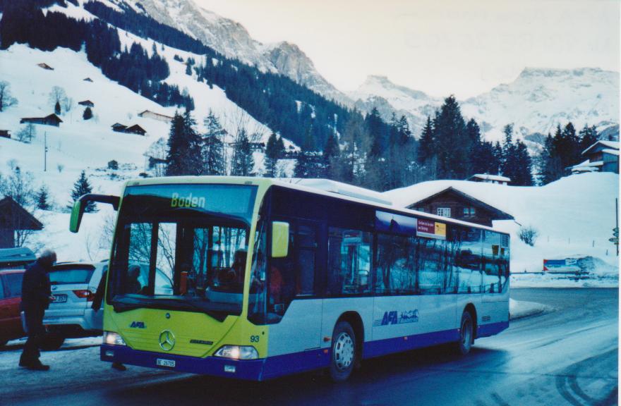 (113'635) - AFA Adelboden - Nr. 93/BE 26'705 - Mercedes (ex Nr. 5) am 11. Januar 2009 in Adelboden, Oey