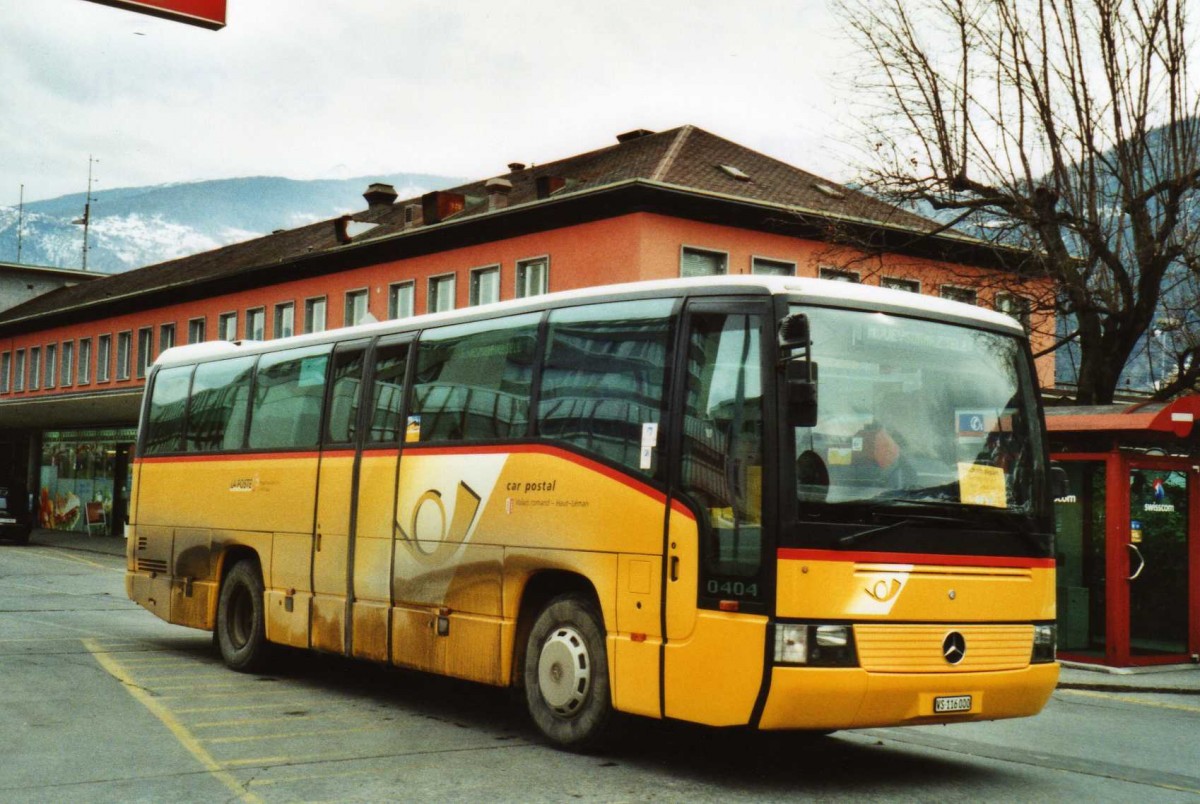 (114'706) - Theytaz, Sion - VS 116'000 - Mercedes (ex Rielle, Sion) am 1. Mrz 2009 beim Bahnhof Sion