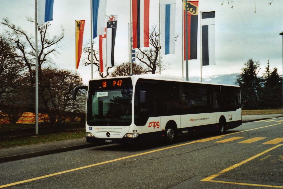 (114'819) - TPG Genve - Nr. 524/GE 960'586 - Mercedes am 8. Mrz 2009 in Genve, Palexpo