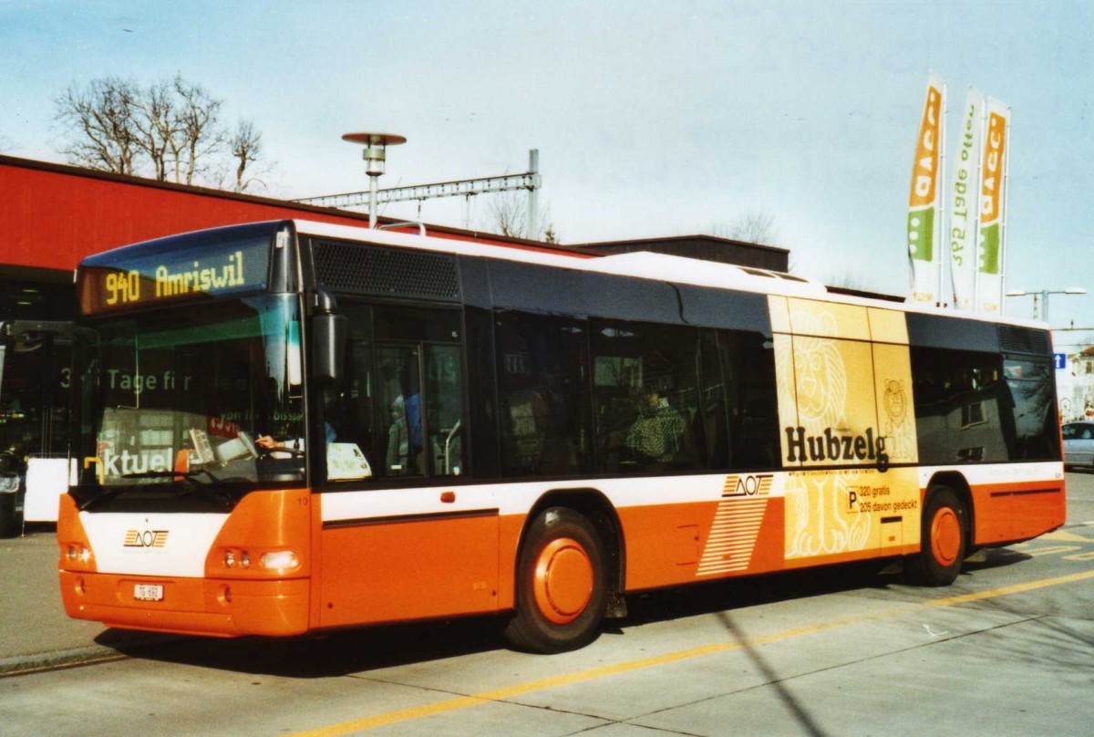 (115'502) - AOT Amriswil - Nr. 10/TG 692 - Neoplan am 18. Mrz 2009 beim Bahnhof Amriswil