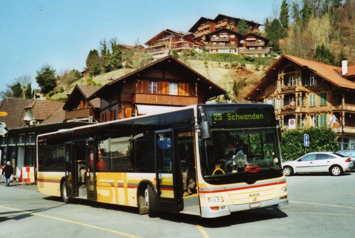 (115'726) - STI Thun - Nr. 127/BE 700'127 - MAN am 5. April 2009 in Gunten, Dorf