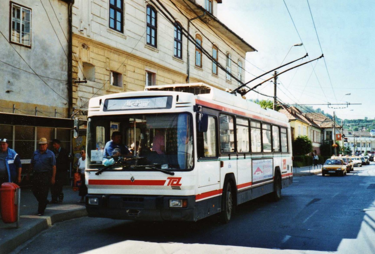 (116'624) - Meditur, Medias - Nr. 656 - Berliet Trolleybus (ex TCL F-Lyon Nr. 2815) am 26. Mai 2009 in Medias