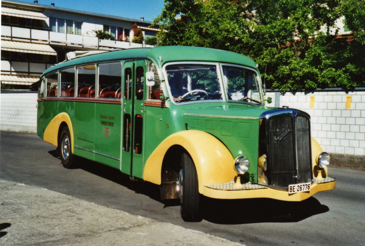 (117'621) - STI Thun - Nr. 15/BE 26'776 - Saurer/Gangloff (ex AvH Heimenschwand Nr. 5) am 13. Juni 2009 in Thun, Garage