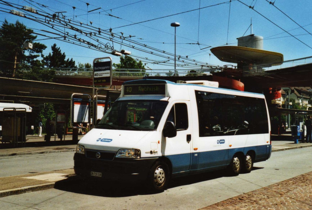 (117'730) - VBZ Zrich - Nr. 318/ZH 719'318 - Fiat am 17. Juni 2009 in Zrich, Bucheggplatz