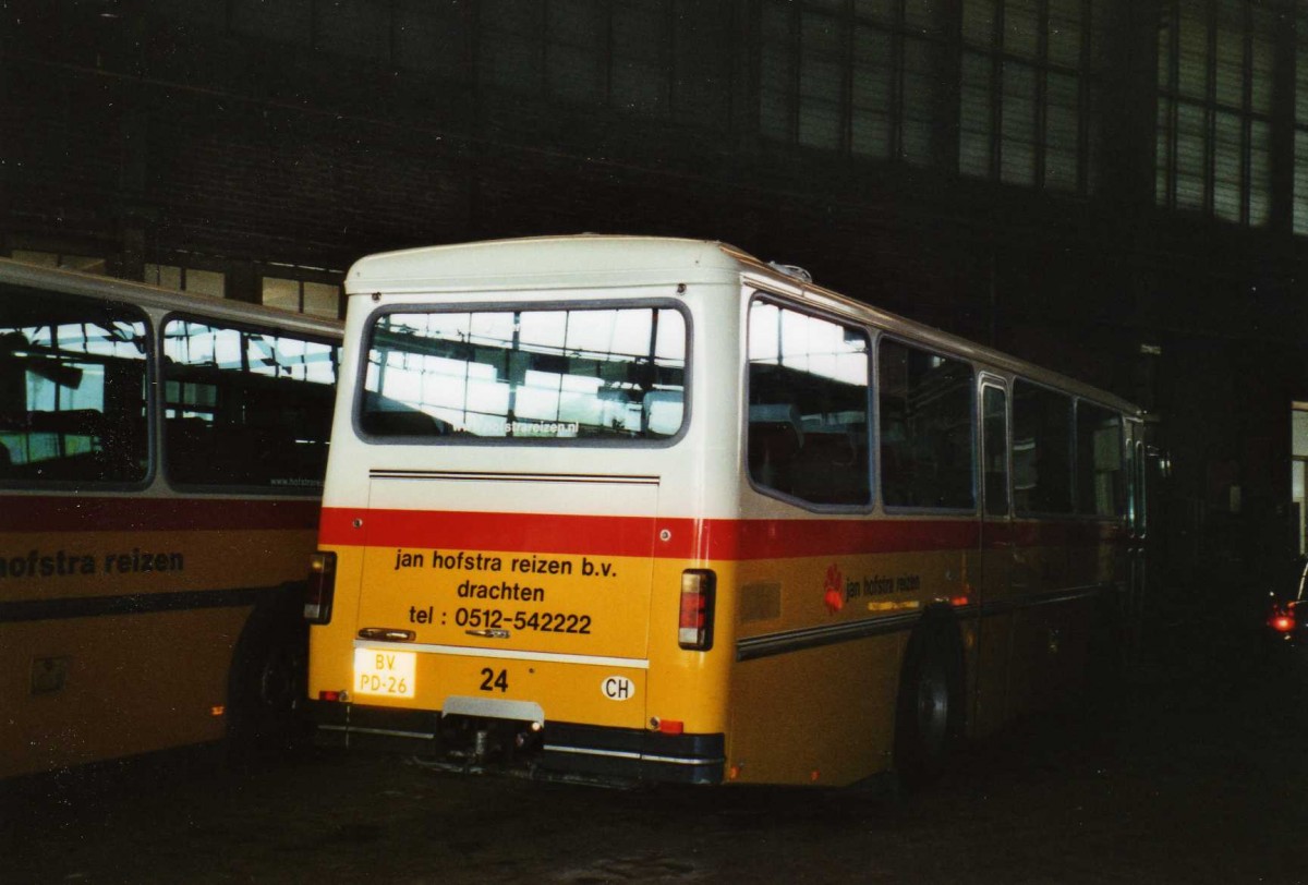 (118'514) - FRAM Drachten - Nr. 24/BV-PD-26 - Saurer/R&J (ex PostAuto Graubnden; ex P 24'367) am 7. Juli 2009 in Drachten, Autobusmuseum