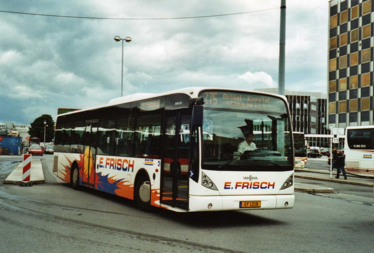 (118'805) - Frisch, Bettembourg - EF 1218 - Van Hool am 8. Juli 2009 beim Bahnhof Luxembourg