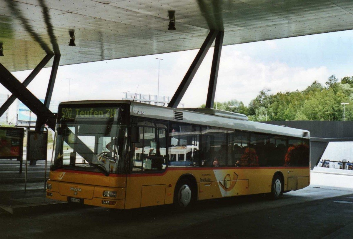 (119'009) - PostAuto Zrich - Nr. 193/ZH 781'195 - MAN (ex Nr. 38) am 10. Juli 2009 in Zrich, Flughafen 