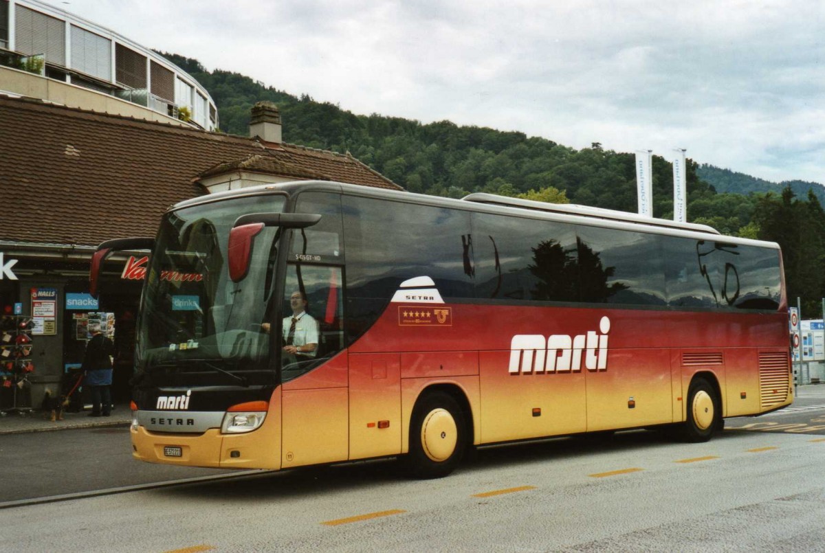 (119'106) - Marti, Kallnach - Nr. 11/BE 572'211 - Setra am 12. Juli 2009 beim Bahnhof Thun