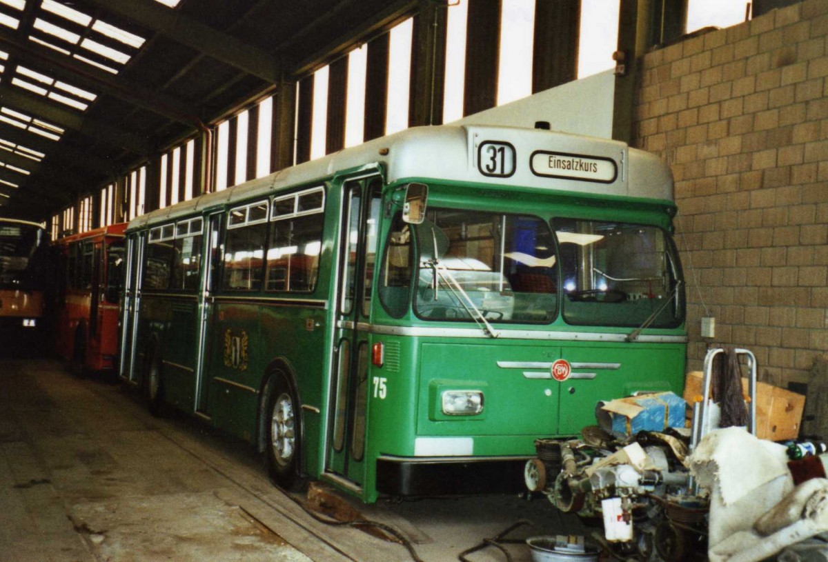 (119'426) - BVB Basel (RWB) - Nr. 75 - FBW/FHS am 9. August 2009 in Oberburg, Ziegelgut