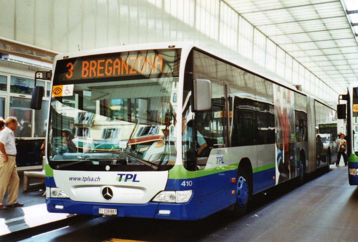 (121'128) - TPL Lugano - Nr. 410/TI 139'887 - Mercedes am 12. September 2009 in Lugano, Centro