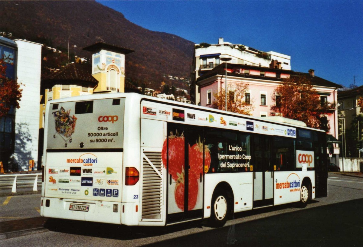 (122'503) - FART Locarno - Nr. 23/TI 310'723 - Mercedes am 21. November 2009 beim Bahnhof Locarno