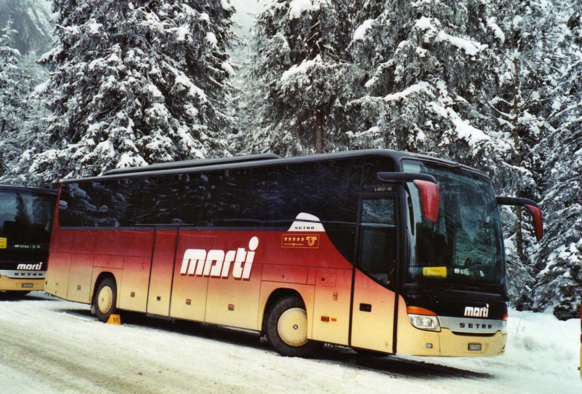 (123'630) - Marti, Kallnach - Nr. 8/BE 572'208 - Setra am 9. Januar 2010 in Adelboden, Unter dem Birg