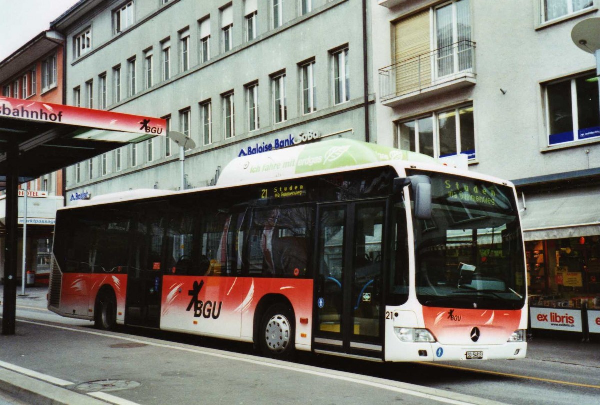 (124'414) - BGU Grenchen - Nr. 21/SO 54'813 - Mercedes am 15. Februar 2010 in Grenchen, Postplatz