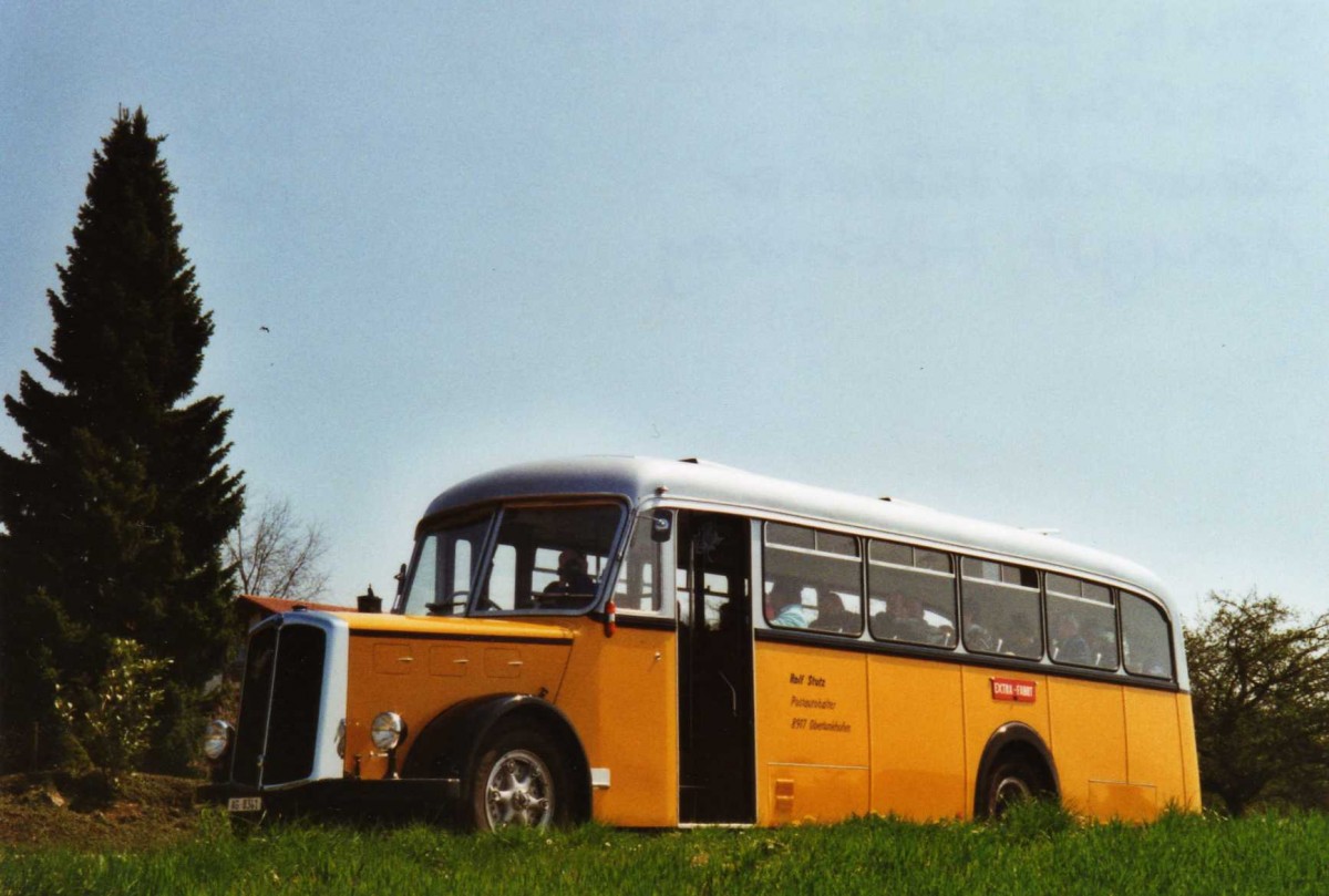 (125'632) - Stutz, Oberlunkhofen - AG 8341 - Saurer/Tscher (ex Dubs, Stallikon) am 24. April 2010 in Aeugst, Hchweg