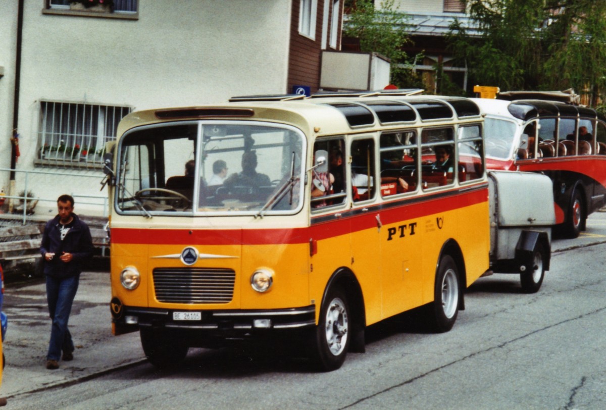 (126'621) - Schmid, Thrishaus - Nr. 9/BE 26'105 - Saurer/R&J (ex Geiger, Adelboden Nr. 9) am 29. Mai 2010 in Kiental, Post