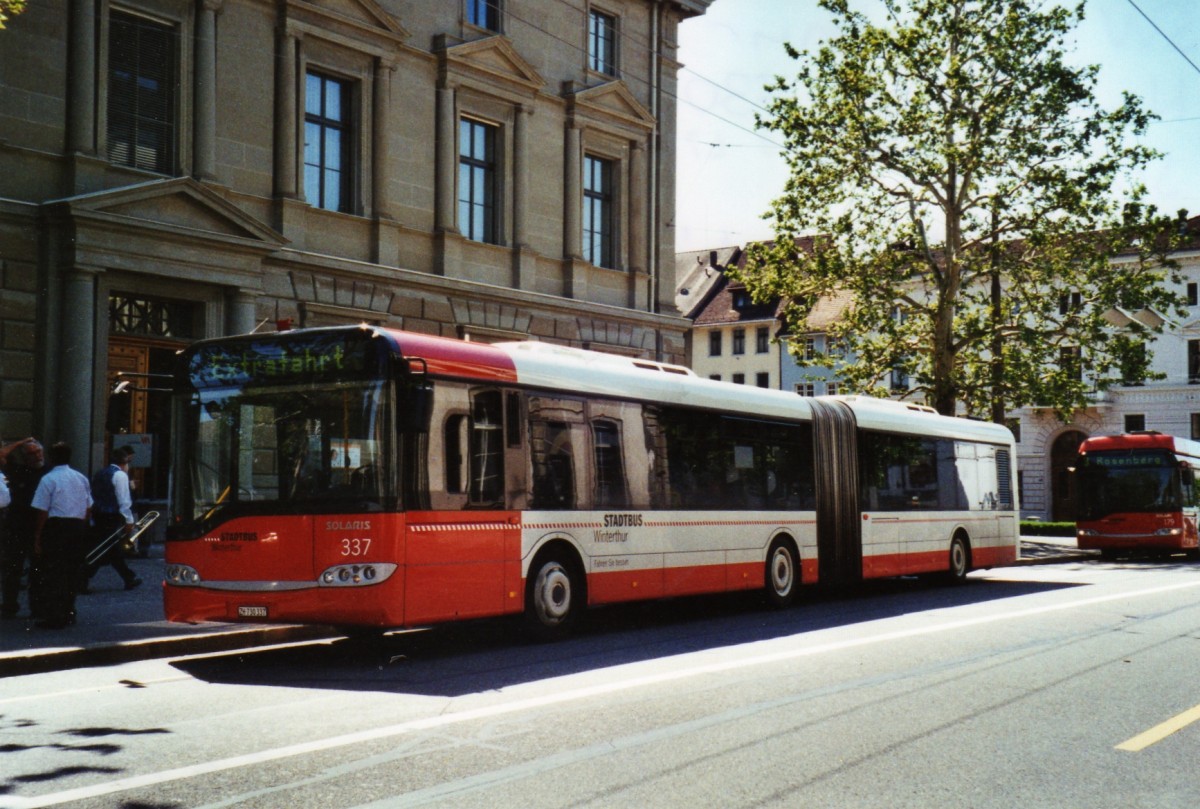 (126'813) - SW Winterthur - Nr. 337/ZH 730'337 - Solaris am 6. Juni 2010 in Winterthur, Lindstrasse