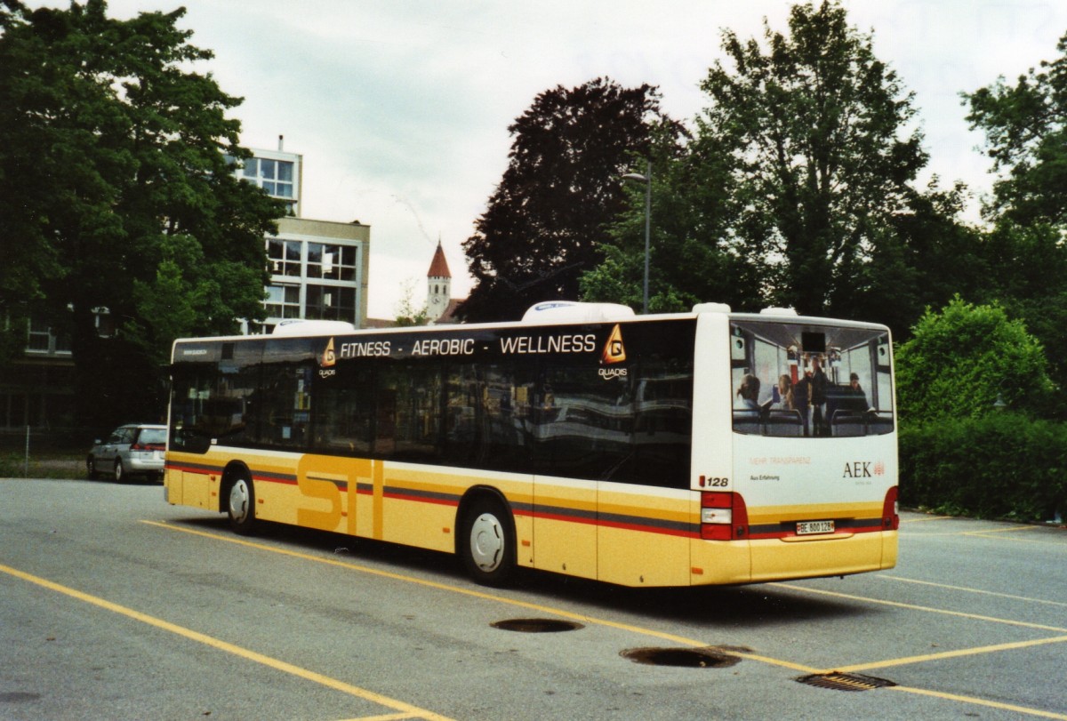 (127'020) - STI Thun - Nr. 128/BE 800'128 - MAN am 20. Juni 2010 bei der Schifflndte Thun