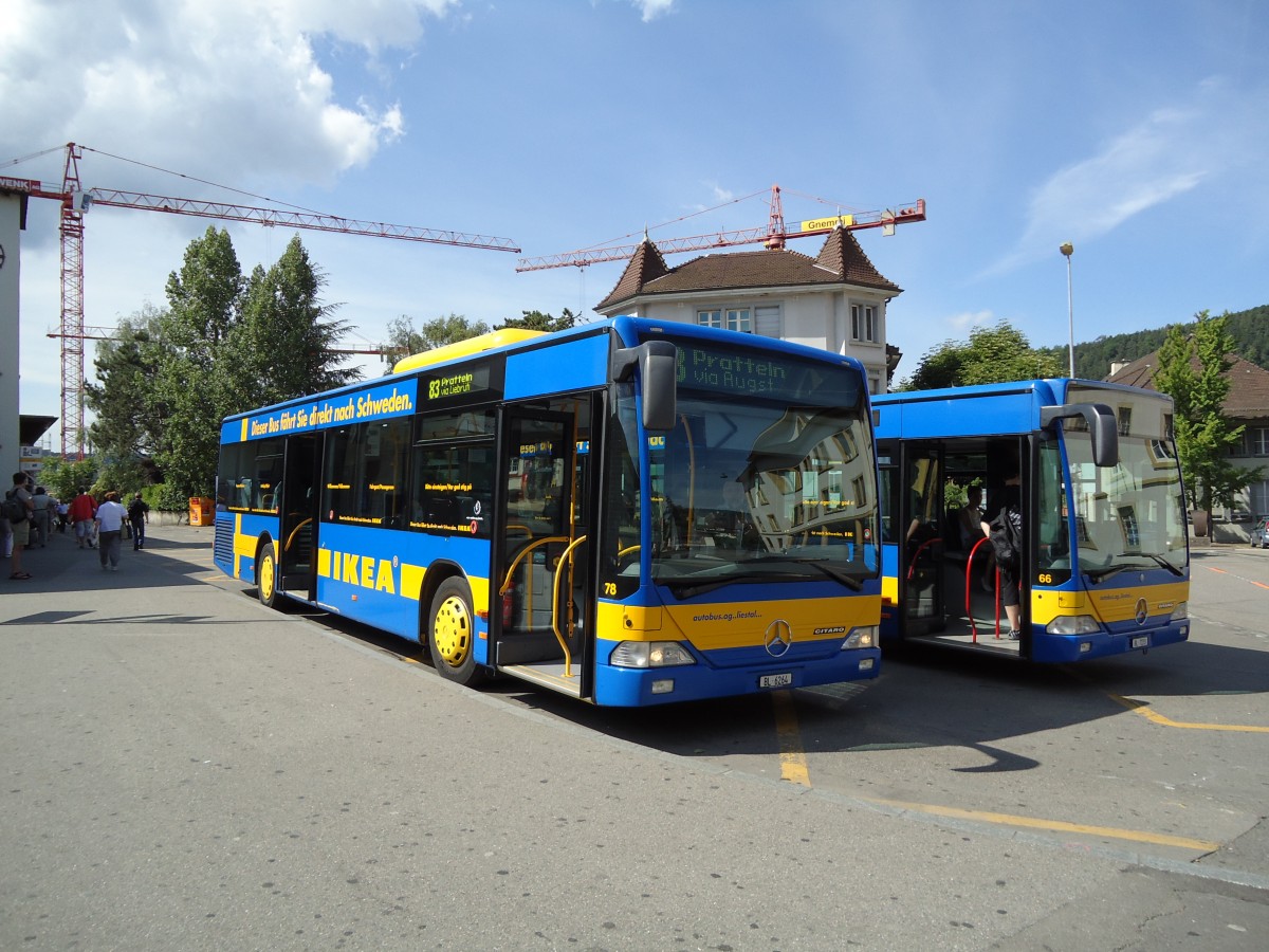 (127'713) - AAGL Liestal - Nr. 78/BL 6264 - Mercedes am 6. Juli 2010 beim Bahnhof Liestal