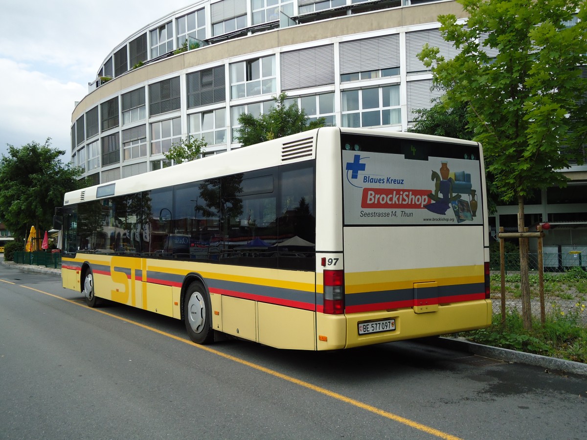 (128'010) - STI Thun - Nr. 97/BE 577'097 - MAN am 24. Juli 2010 bei der Schifflndte Thun