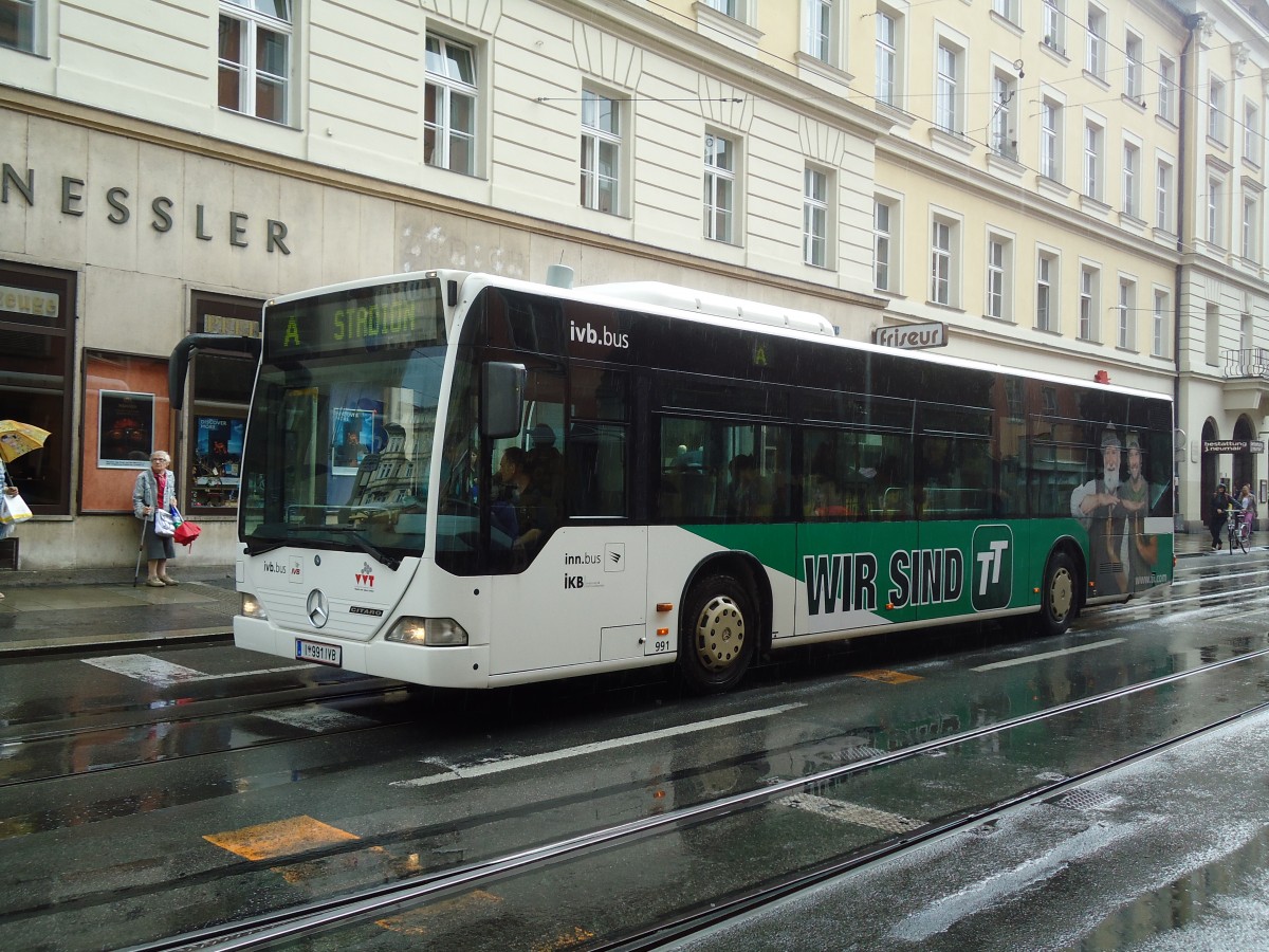 (128'670) - IVB Innsbruck - Nr. 991/I 991 IVB - Mercedes am 11. August 2010 in Innsbruck, Maria-Theresien-Str.