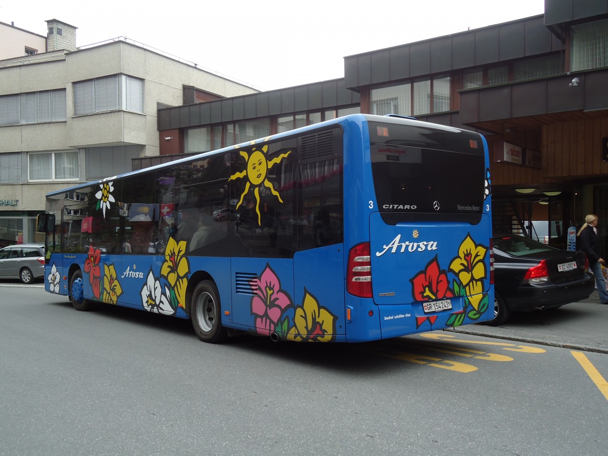 (128'711) - Pfosi, Chur - Nr. 3/GR 154'243 - Mercedes am 13. August 2010 in Arosa, Casino