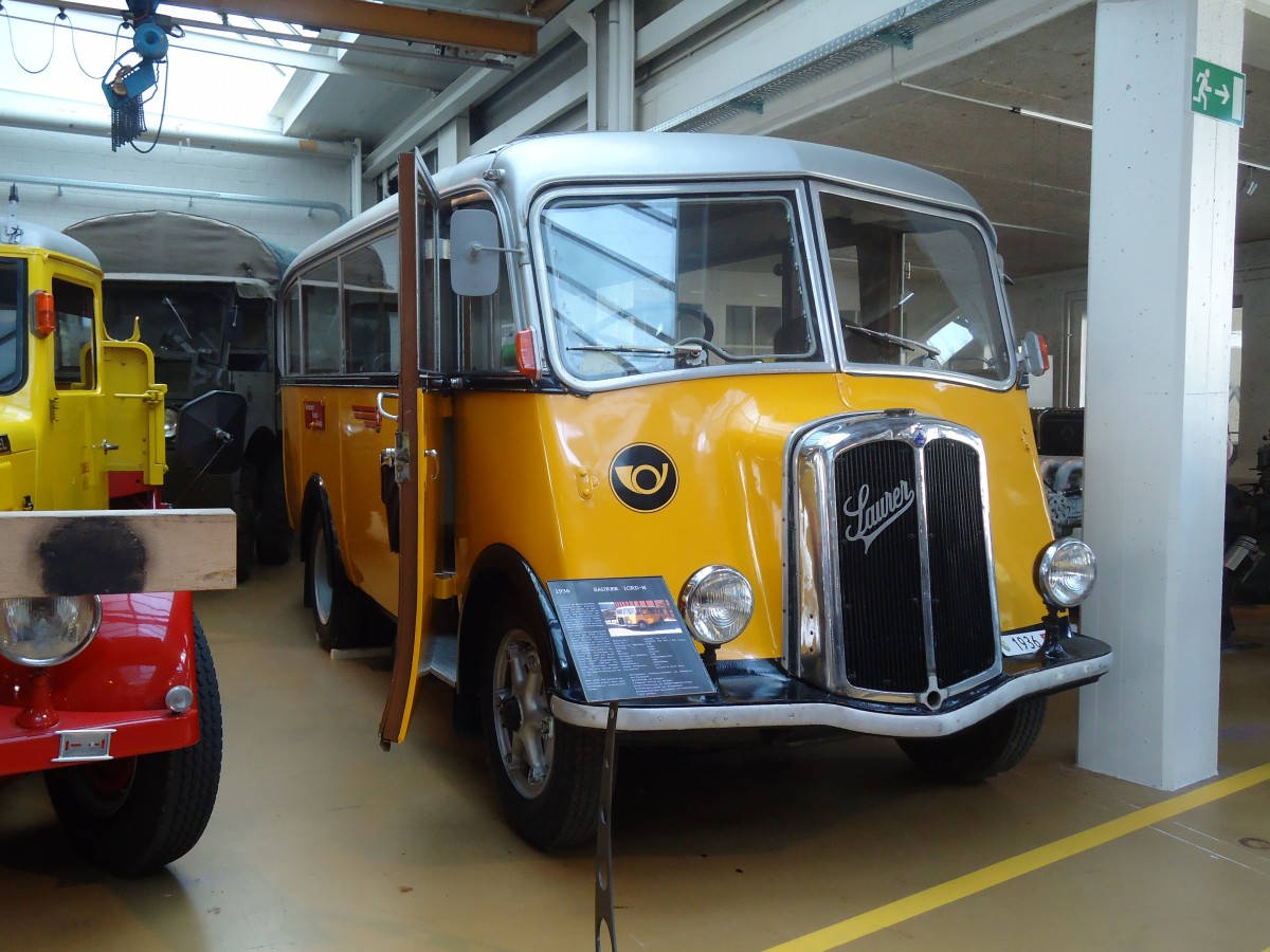 (128'814) - Oldtimer Club Saurer, Arbon - Saurer/R&Streun (ex Geiger, Adelboden Nr. 2) am 21. August 2010 in Arbon, Saurermuseum